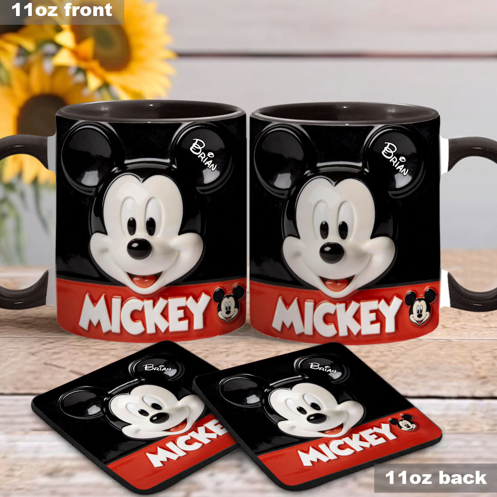 Big Ears Friend - Personalized Mouse Accent Mug & Coaster