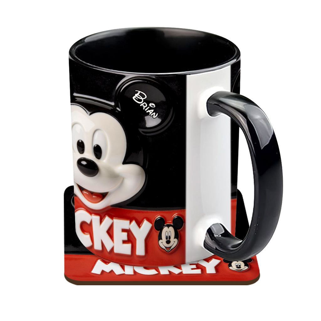 Big Ears Friend - Personalized Mouse Accent Mug & Coaster