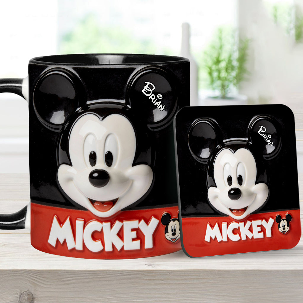 Big Ears Friend - Personalized Mouse Accent Mug & Coaster
