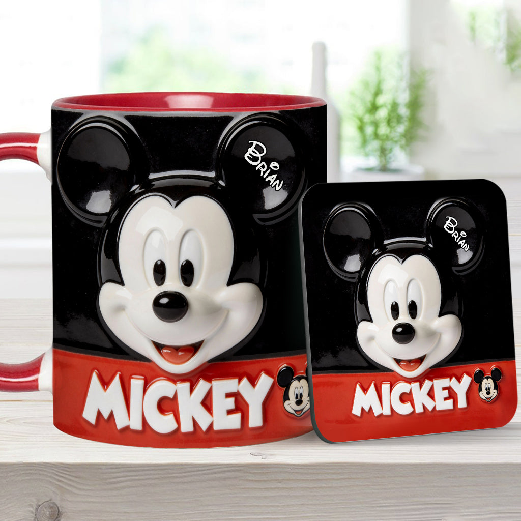 Big Ears Friend - Personalized Mouse Accent Mug & Coaster