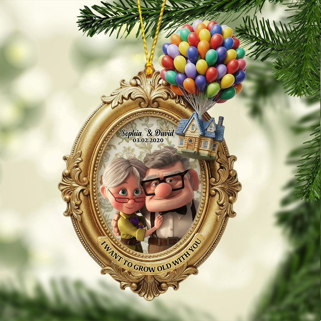 Grow Old With My Greatest Adventure - Personalized Couple Lenticular Ornament