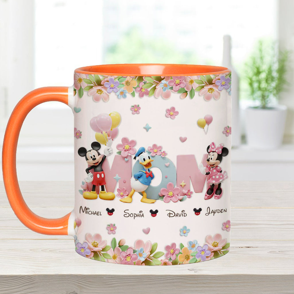 I Love You Mom - Personalized Mouse Accent Mug