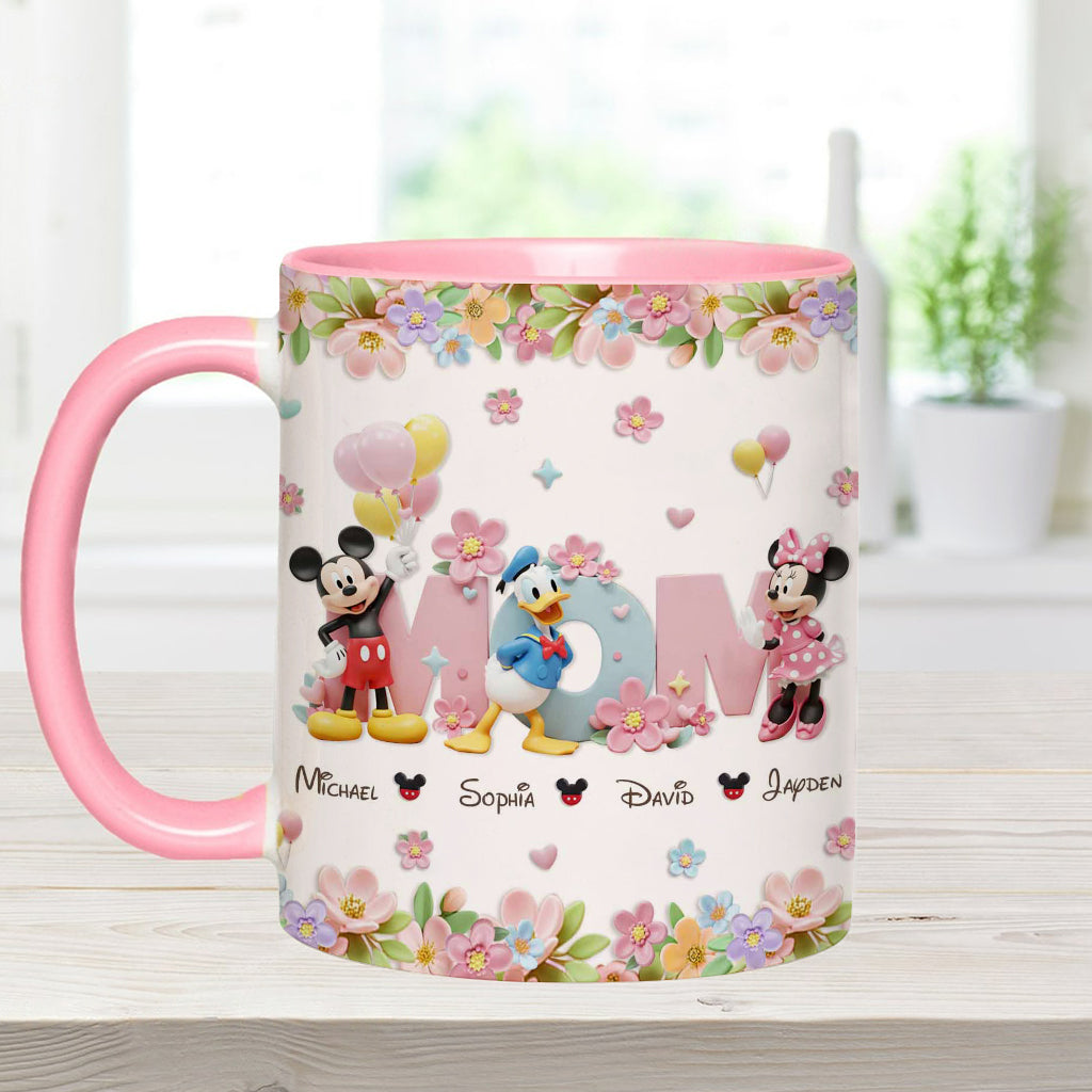 I Love You Mom - Personalized Mouse Accent Mug