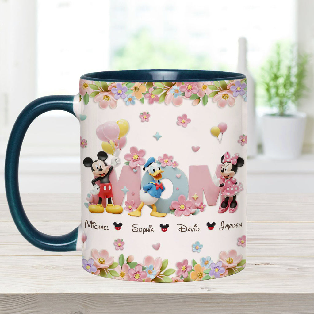 I Love You Mom - Personalized Mouse Accent Mug