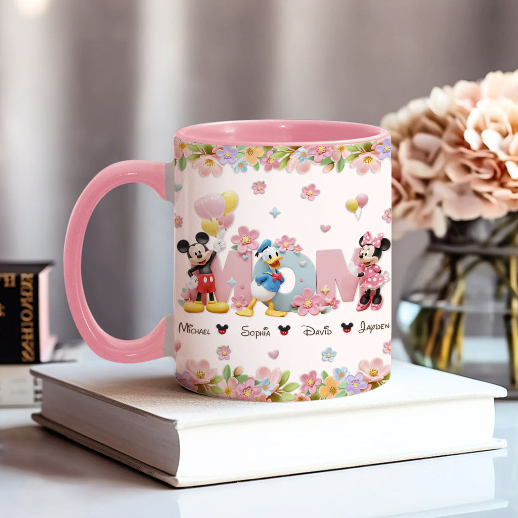 I Love You Mom - Personalized Mouse Accent Mug