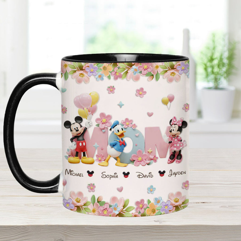 I Love You Mom - Personalized Mouse Accent Mug