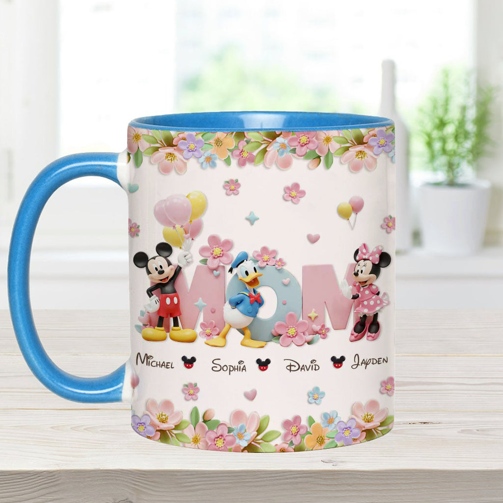 I Love You Mom - Personalized Mouse Accent Mug