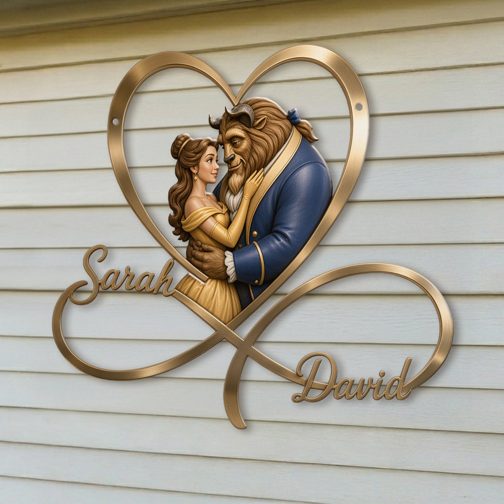 You & Me We Got This - Personalized Beauty And The Beast 3D Printed Cut Metal Sign
