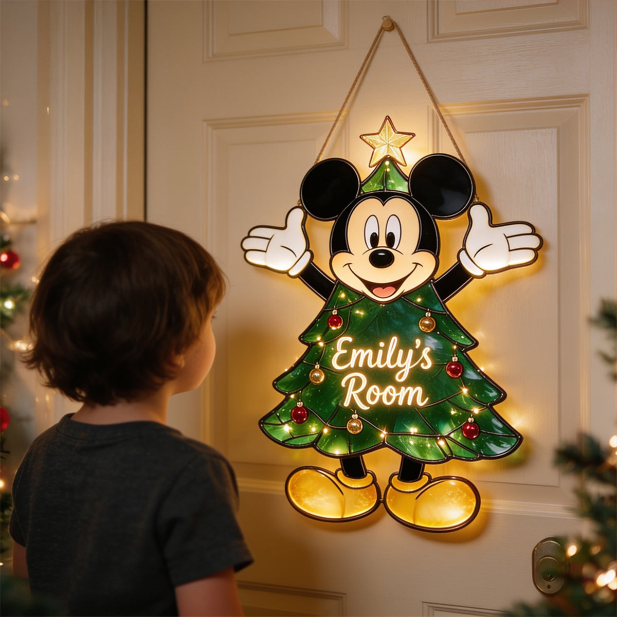 Magical Christmas Tree - Personalized Mouse LED Light Acrylic Sign