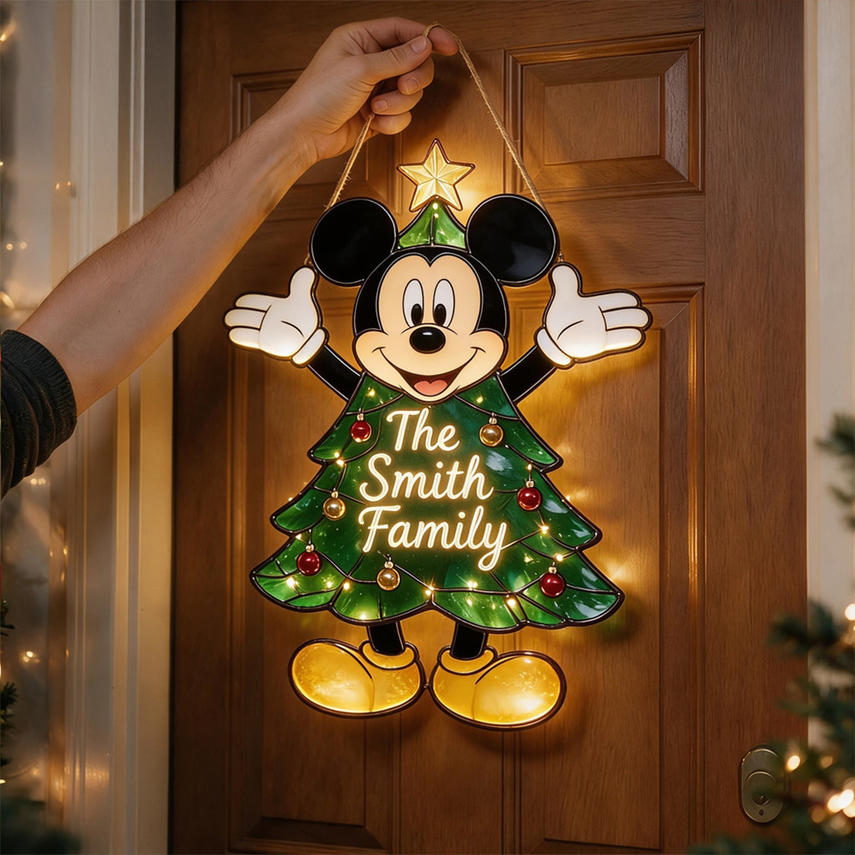 Magical Christmas Tree - Personalized Mouse LED Light Acrylic Sign