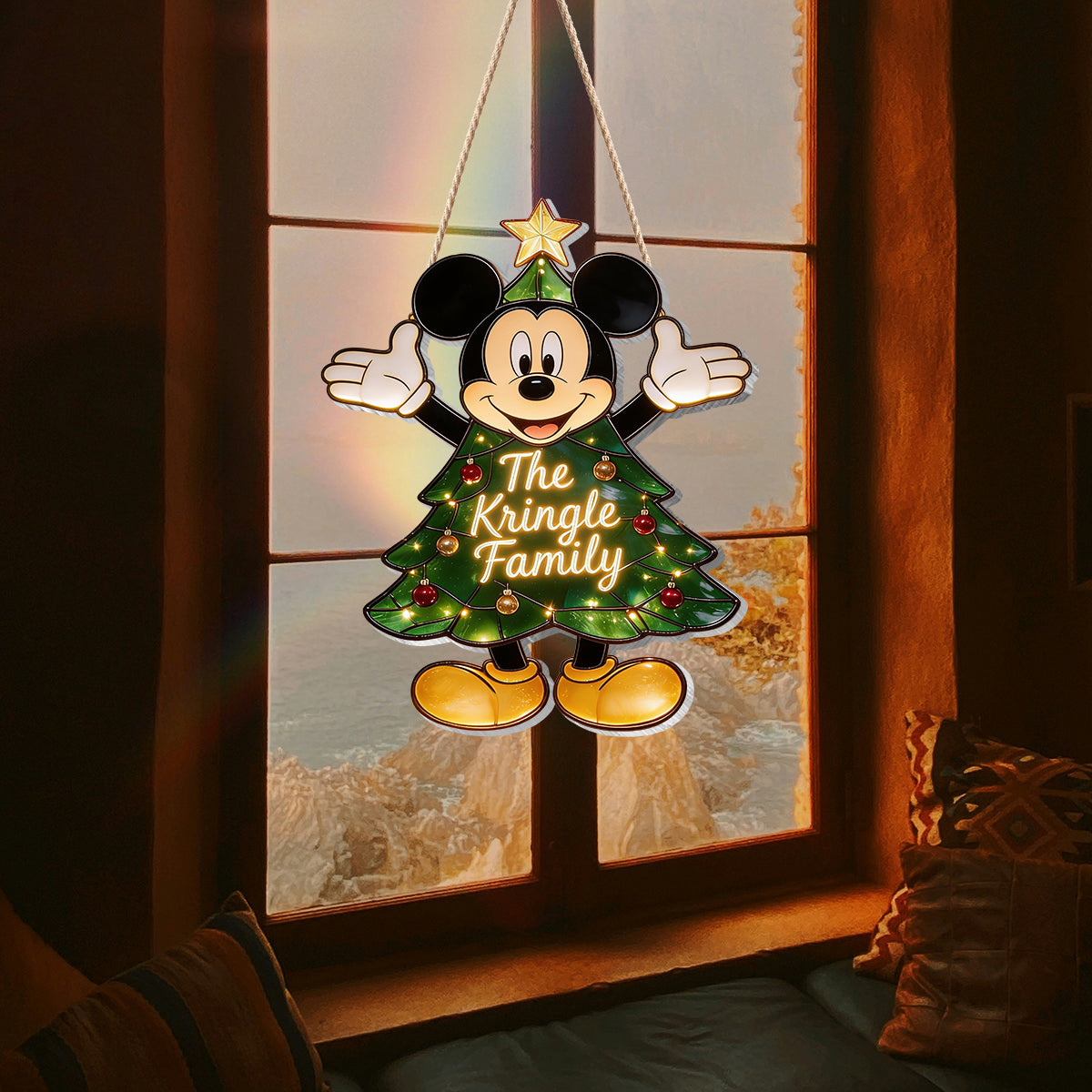 Magical Christmas Tree - Personalized Mouse LED Light Acrylic Sign