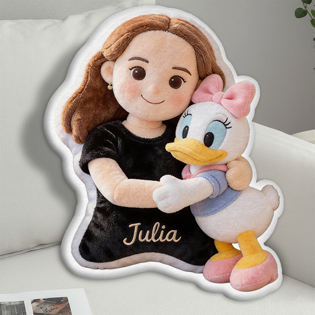 Magic Friends - Personalized Mouse Faux Fur Shaped Pillow