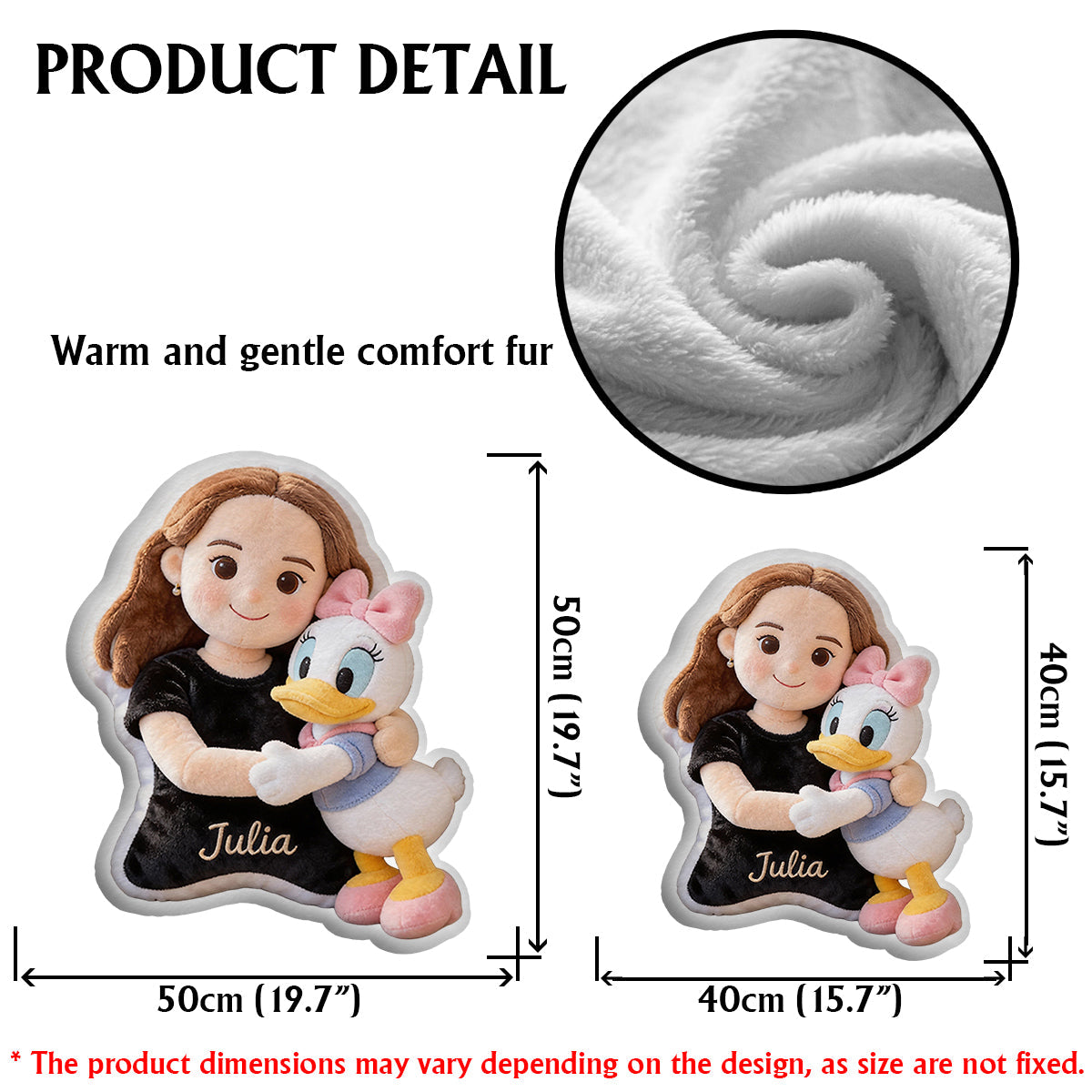 Magic Friends - Personalized Mouse Faux Fur Shaped Pillow