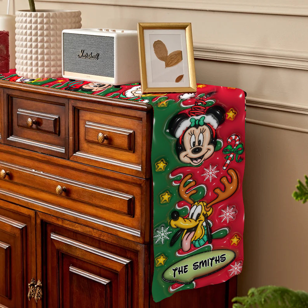 Merry Christmas - Personalized Mouse Table Runner
