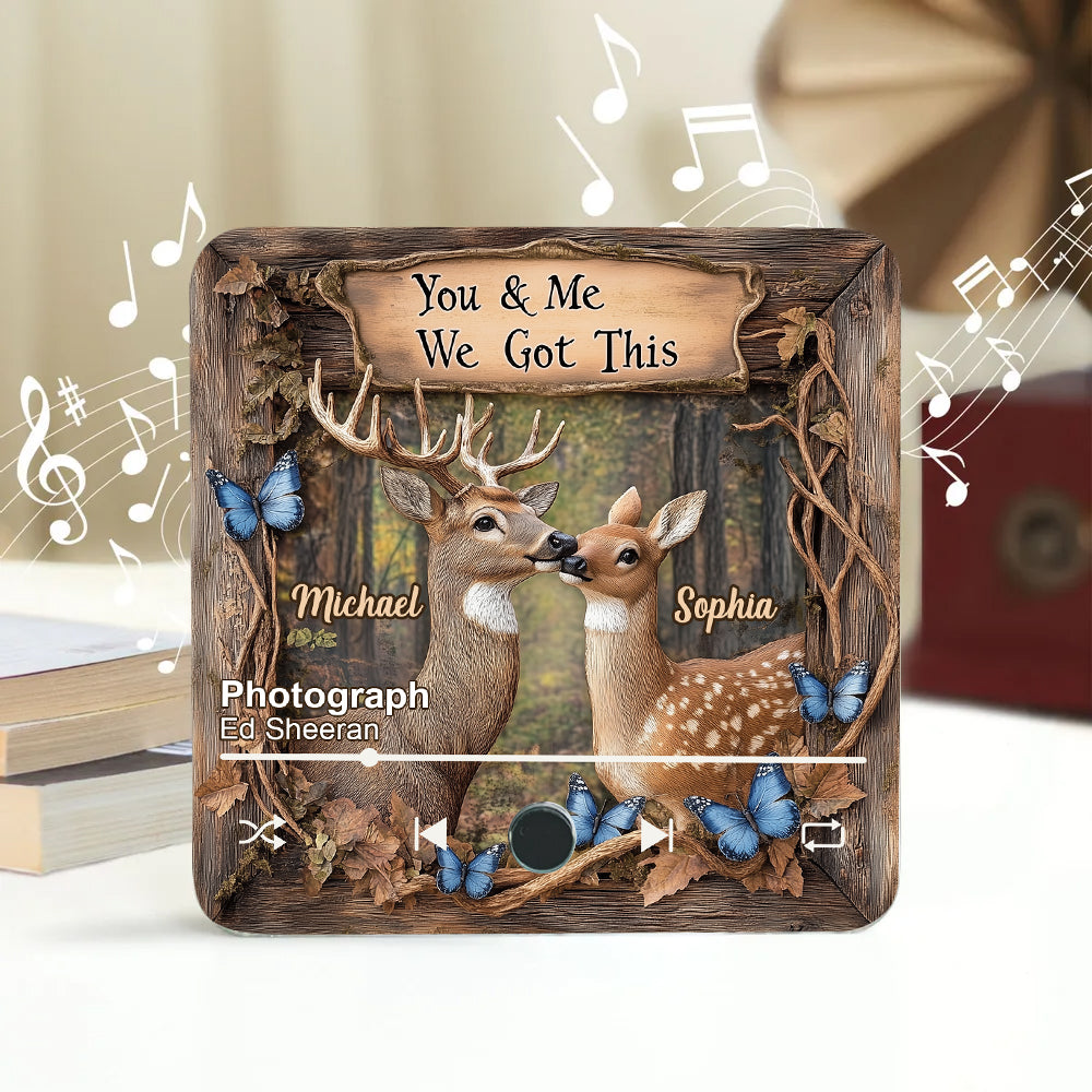 You and Me We Got This - Personalized Hunting Music Fridge Magnet