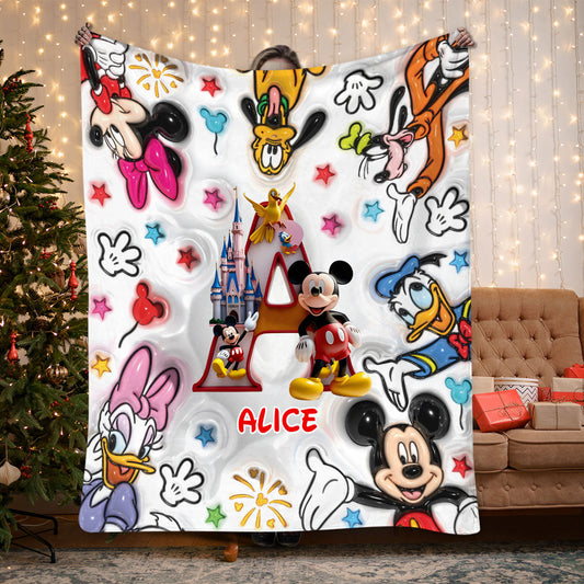 Magical Letter - Personalized Mouse Blanket