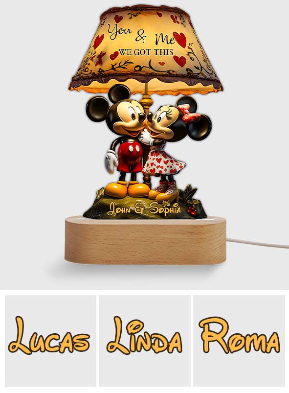 You And Me We Got This - Personalized Mouse Shaped Plaque Light Base
