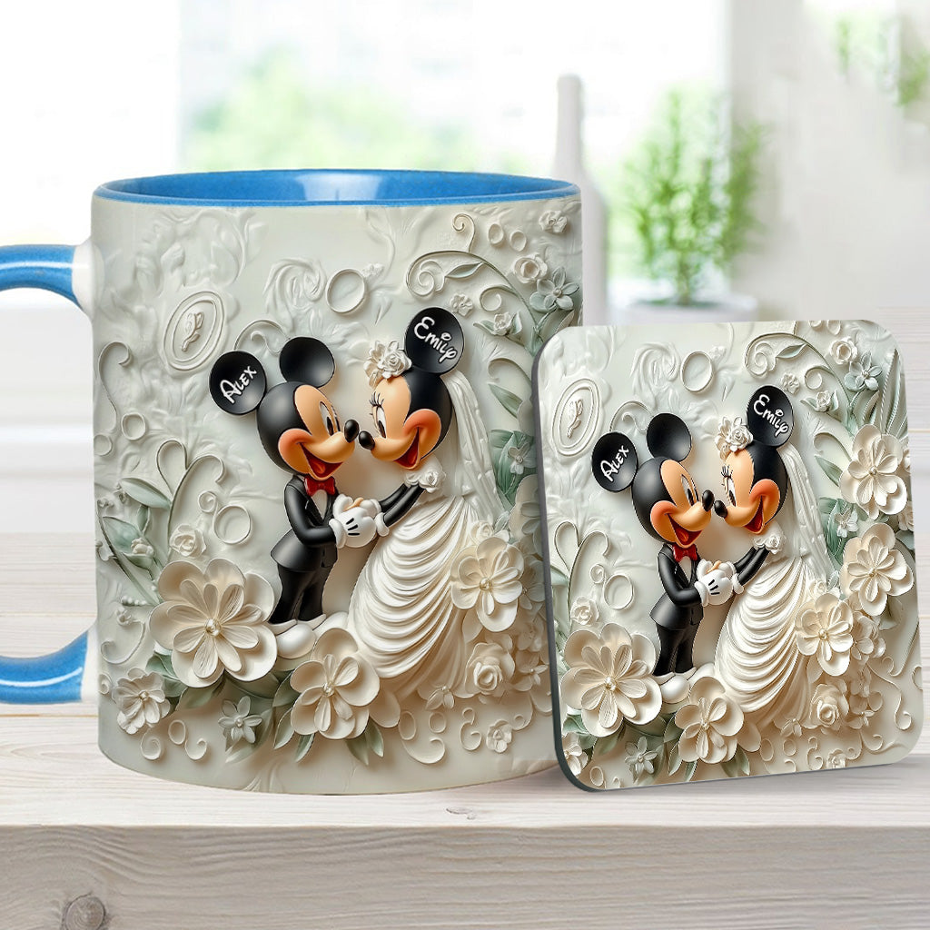 Cute Mouse Married Couple - Personalized Mouse Accent Mug