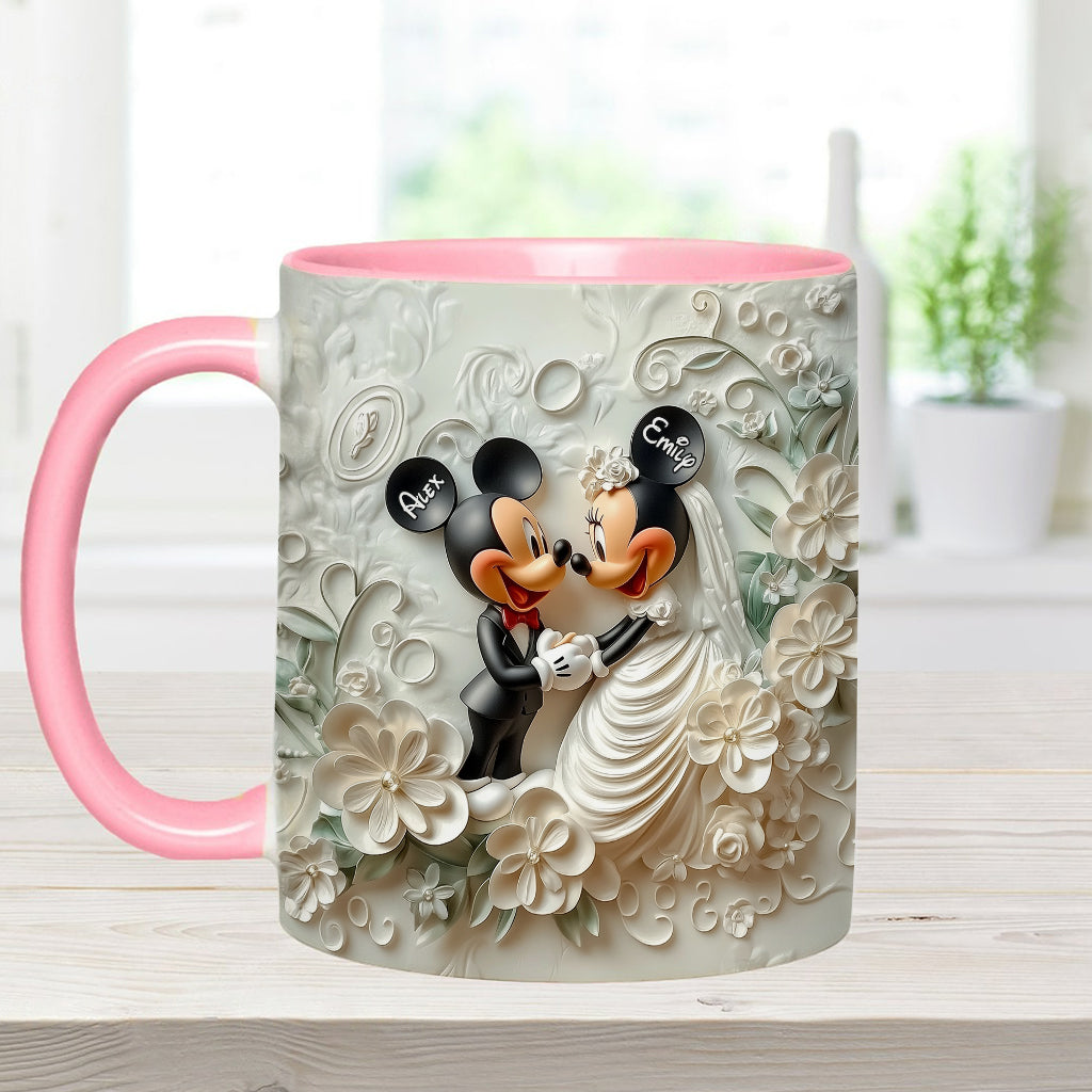 Cute Mouse Married Couple - Personalized Mouse Accent Mug