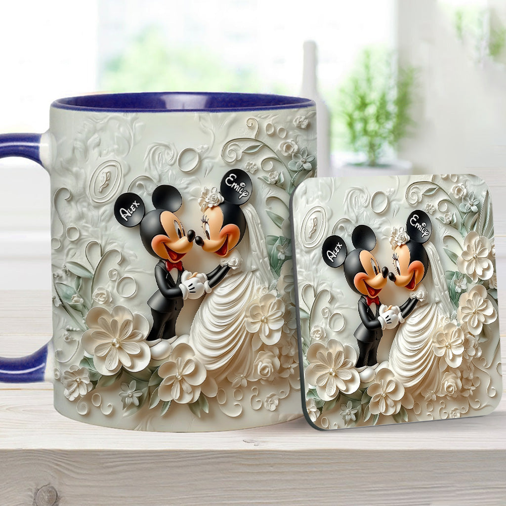 Cute Mouse Married Couple - Personalized Mouse Accent Mug