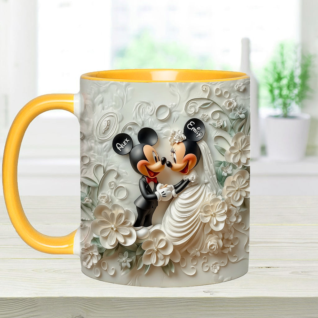Cute Mouse Married Couple - Personalized Mouse Accent Mug