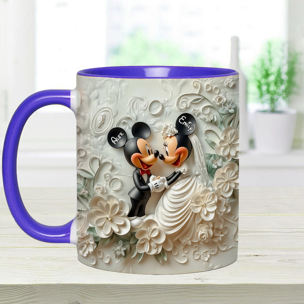 Cute Mouse Married Couple - Personalized Mouse Accent Mug