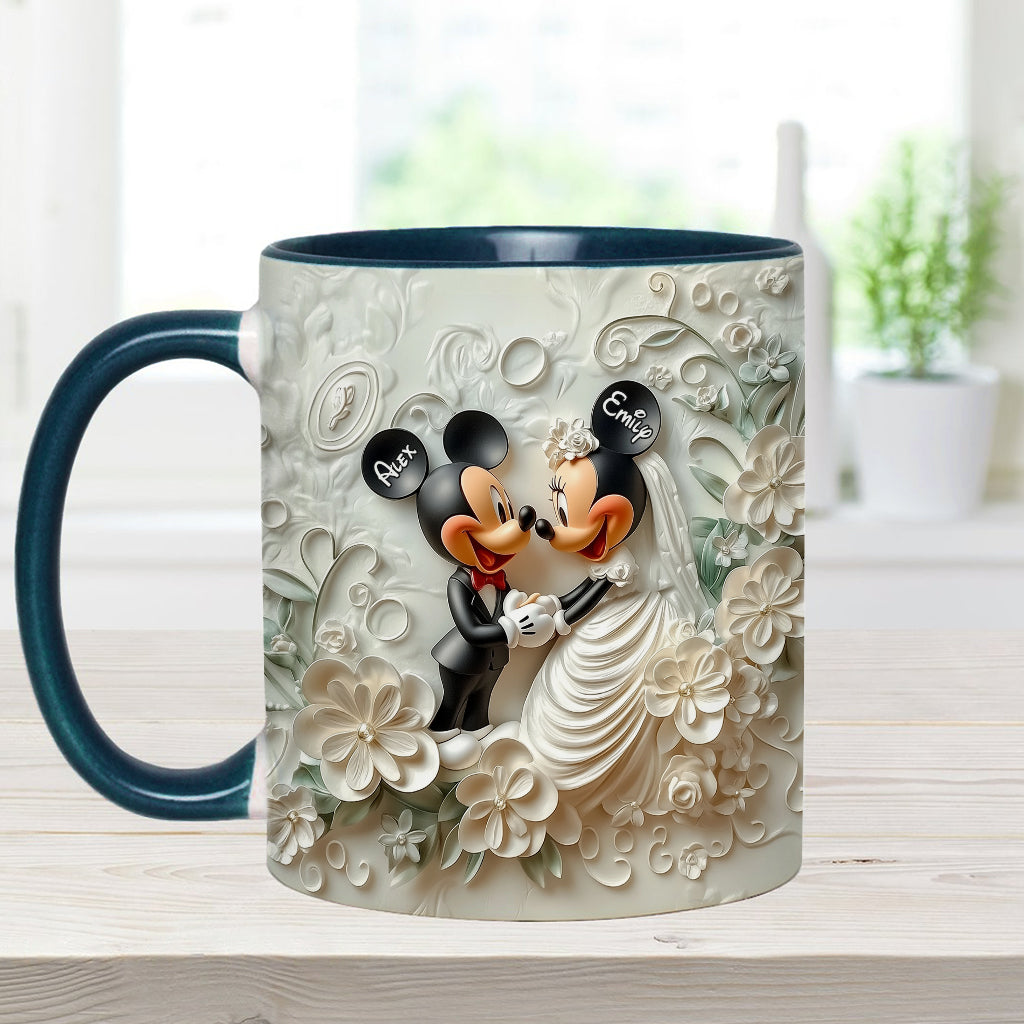 Cute Mouse Married Couple - Personalized Mouse Accent Mug