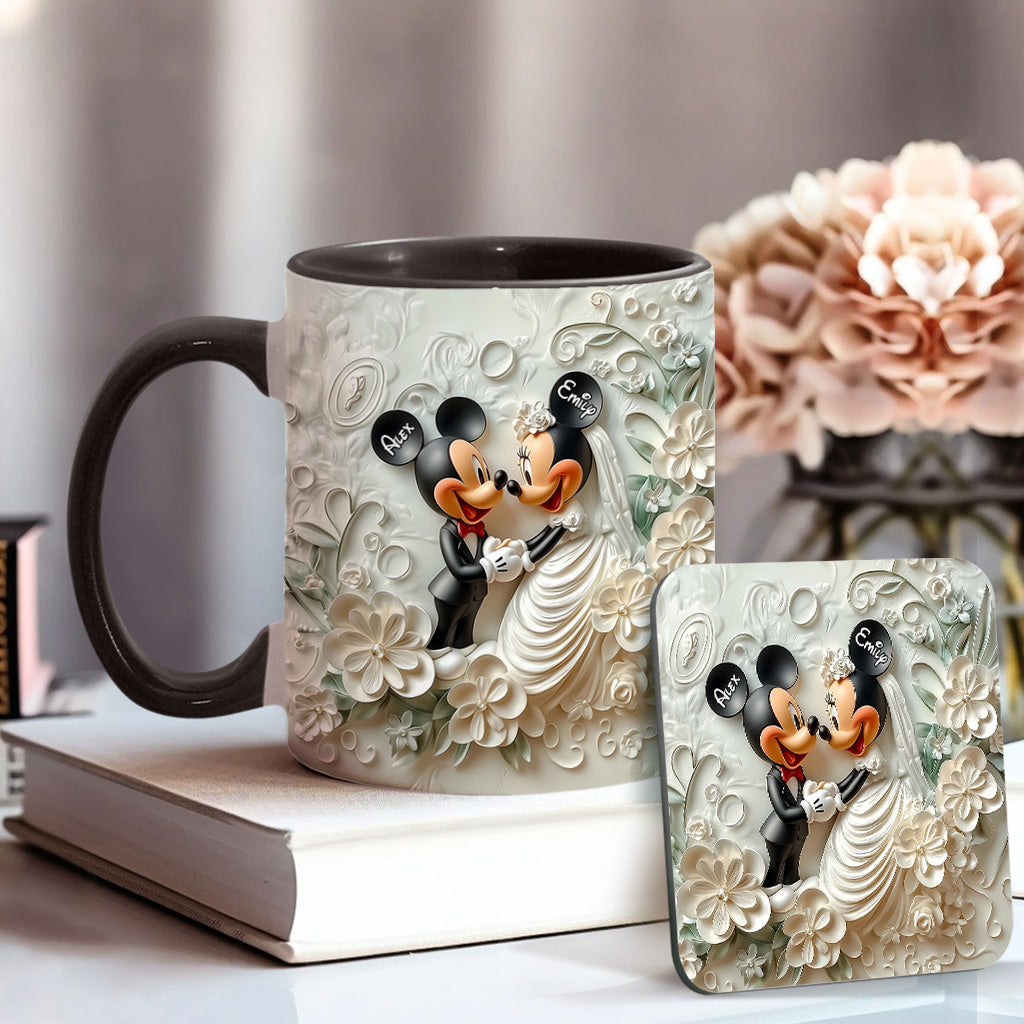 Cute Mouse Married Couple - Personalized Mouse Accent Mug
