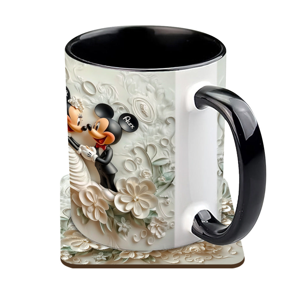 Cute Mouse Married Couple - Personalized Mouse Accent Mug
