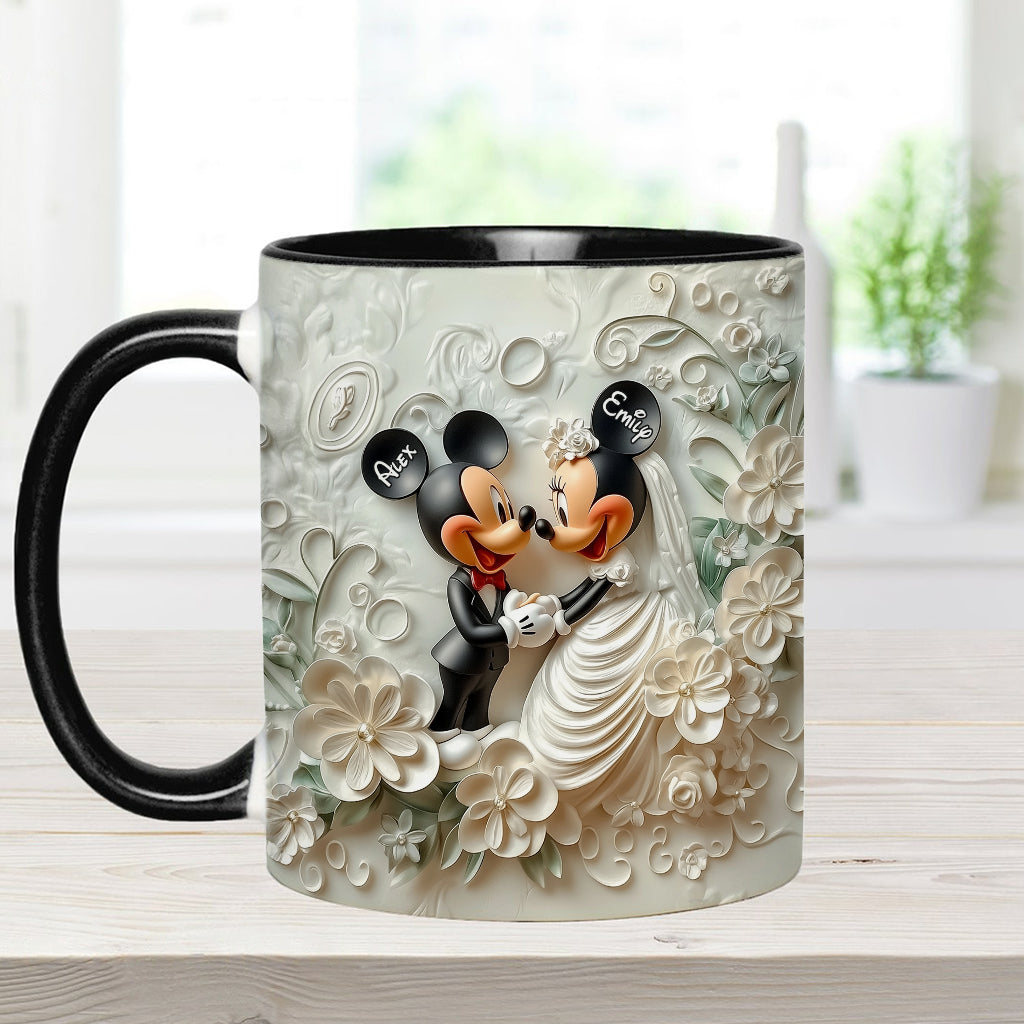Cute Mouse Married Couple - Personalized Mouse Accent Mug