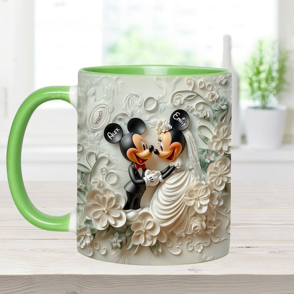 Cute Mouse Married Couple - Personalized Mouse Accent Mug