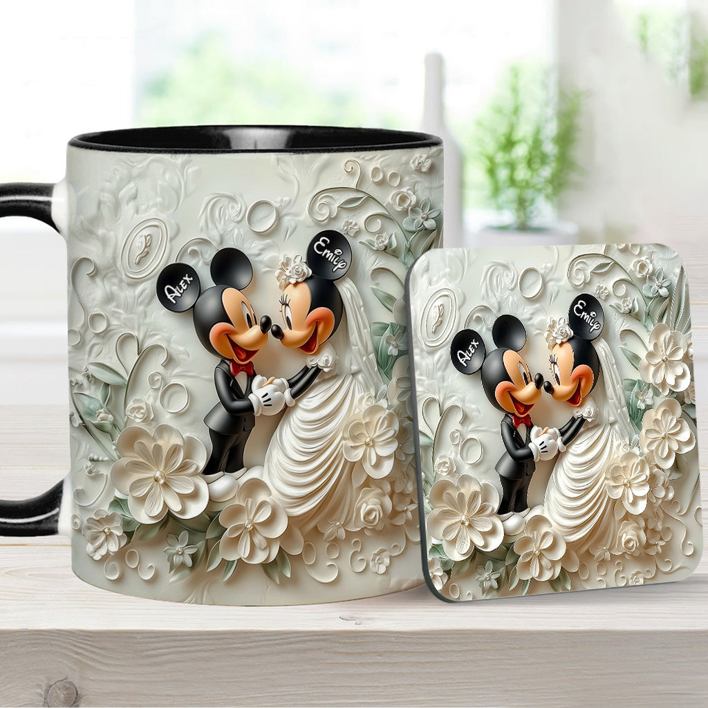 Cute Mouse Married Couple - Personalized Mouse Accent Mug