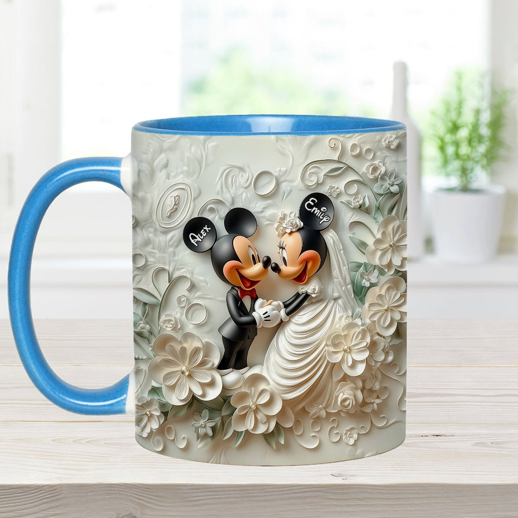 Cute Mouse Married Couple - Personalized Mouse Accent Mug