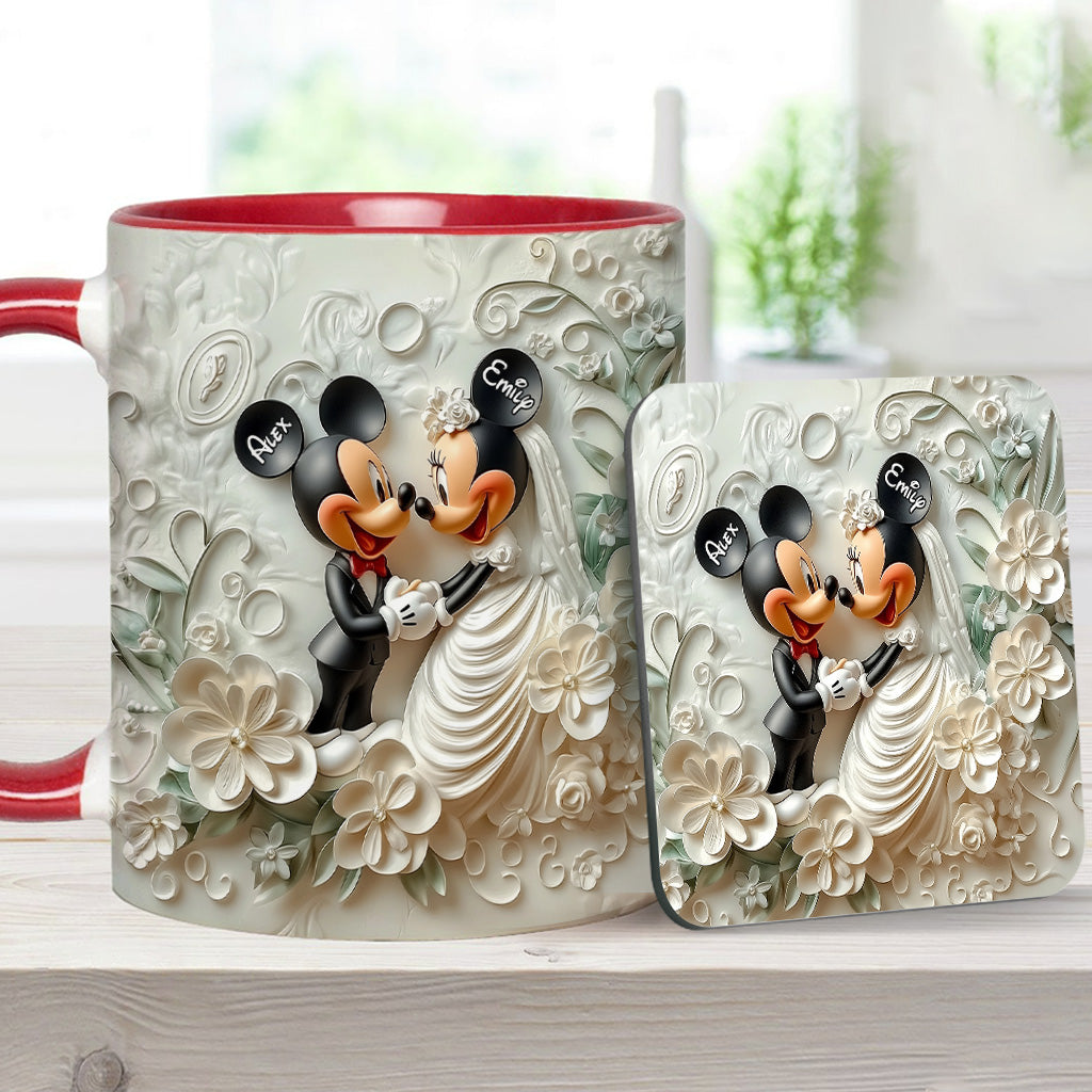 Cute Mouse Married Couple - Personalized Mouse Accent Mug