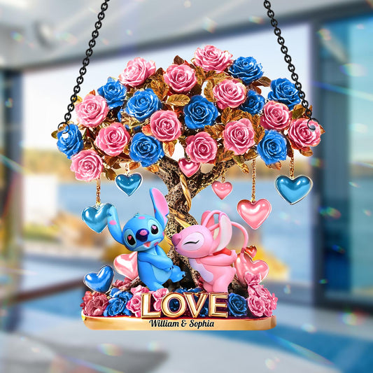 Tree Of Love - Personalized Ohana Window Hanging Suncatcher Ornament