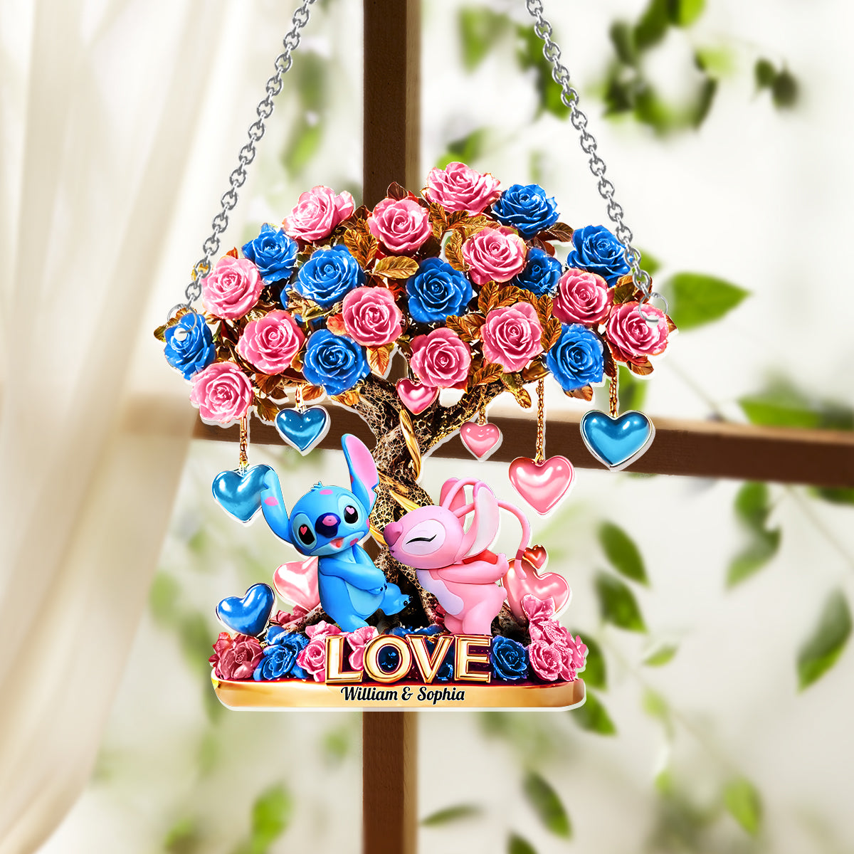 Tree Of Love - Personalized Ohana Window Hanging Suncatcher Ornament