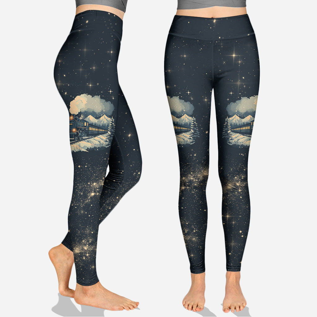 All Abroad Admit One - Personalized Christmas Movie Hoodie and Leggings