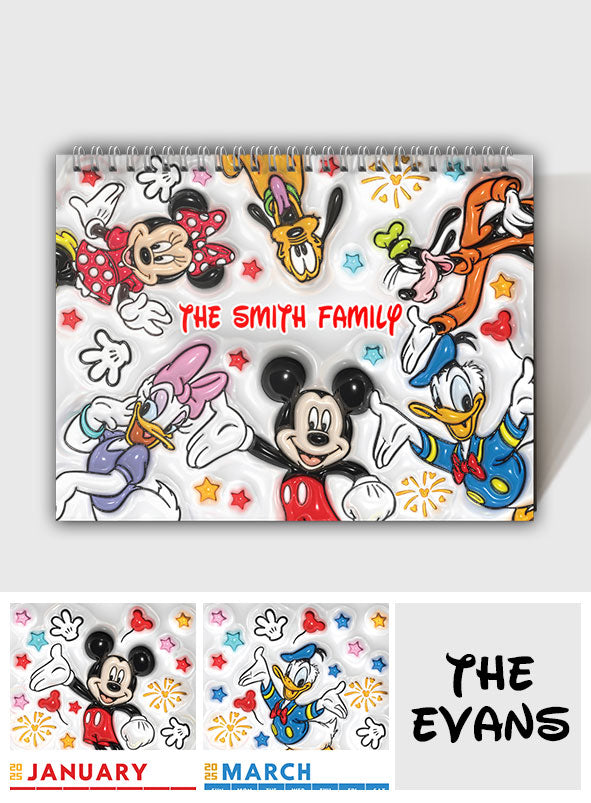 Cute Family - Personalized Mouse Wall Calendar & Desk Calendar
