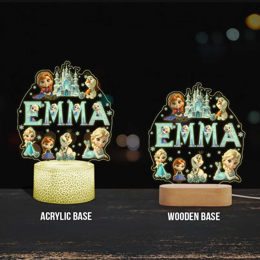 Beautiful Alphabet Letter - Personalized Mouse Shaped Plaque Light Base