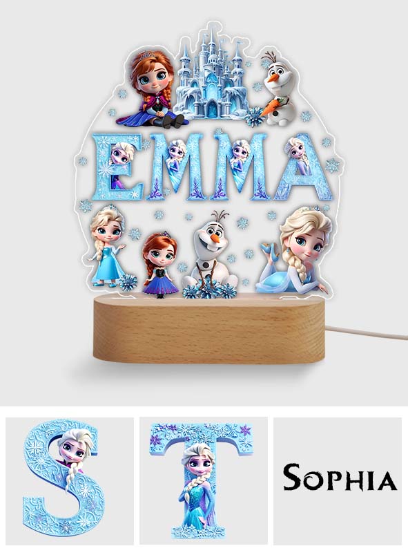Beautiful Alphabet Letter - Personalized Mouse Shaped Plaque Light Base