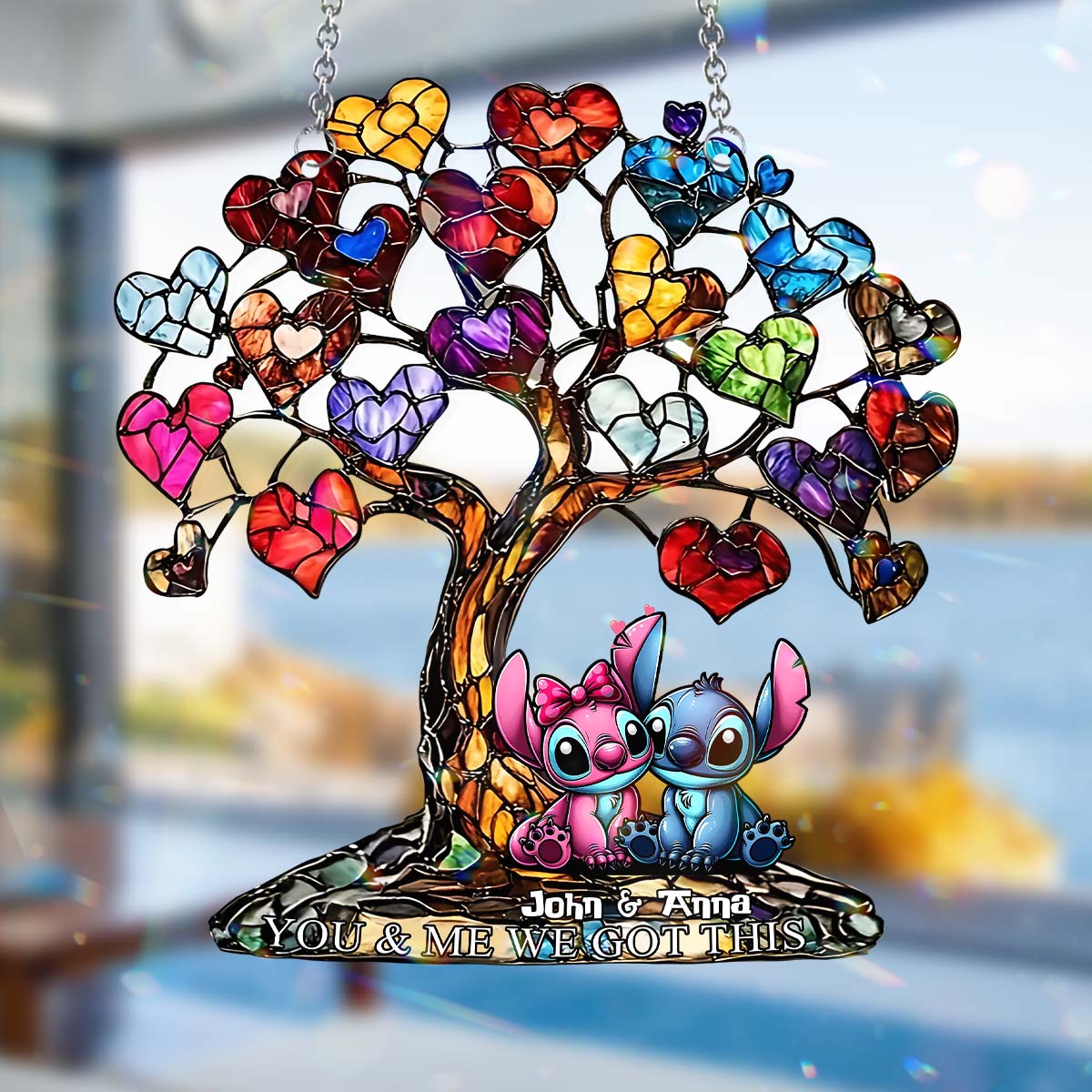 You And Me We Got This - Personalized Ohana Window Hanging Suncatcher Ornament