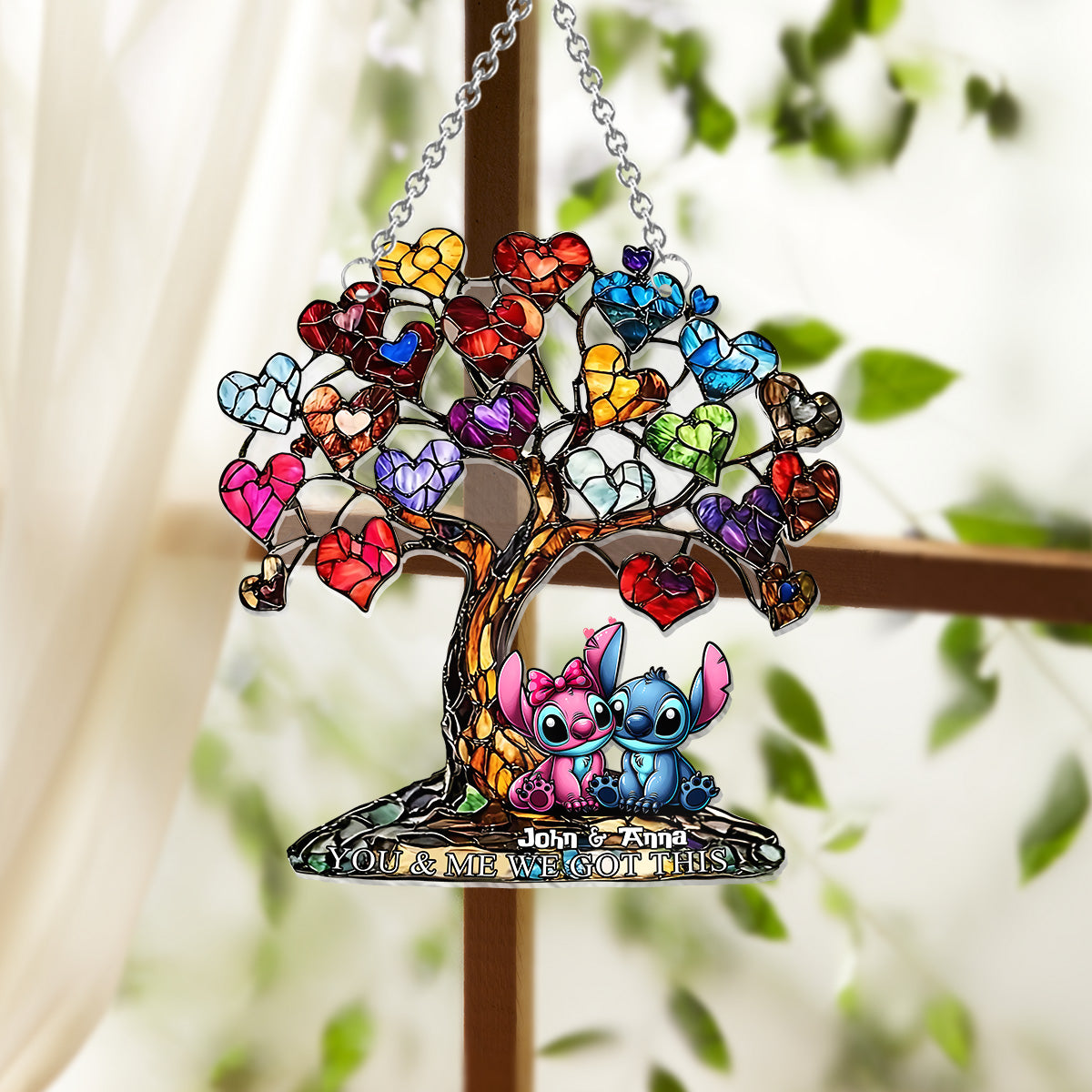 You And Me We Got This - Personalized Ohana Window Hanging Suncatcher Ornament