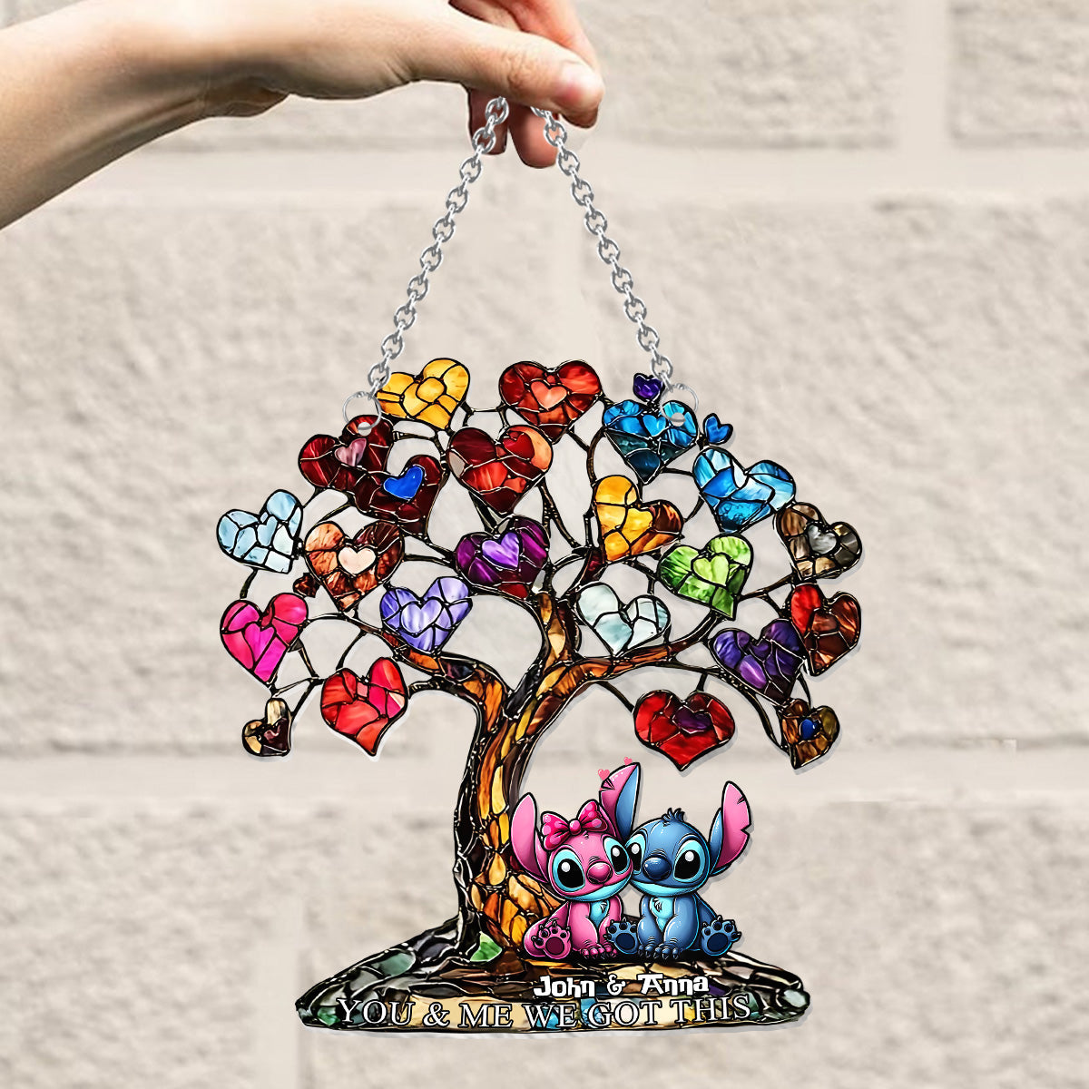 You And Me We Got This - Personalized Ohana Window Hanging Suncatcher Ornament