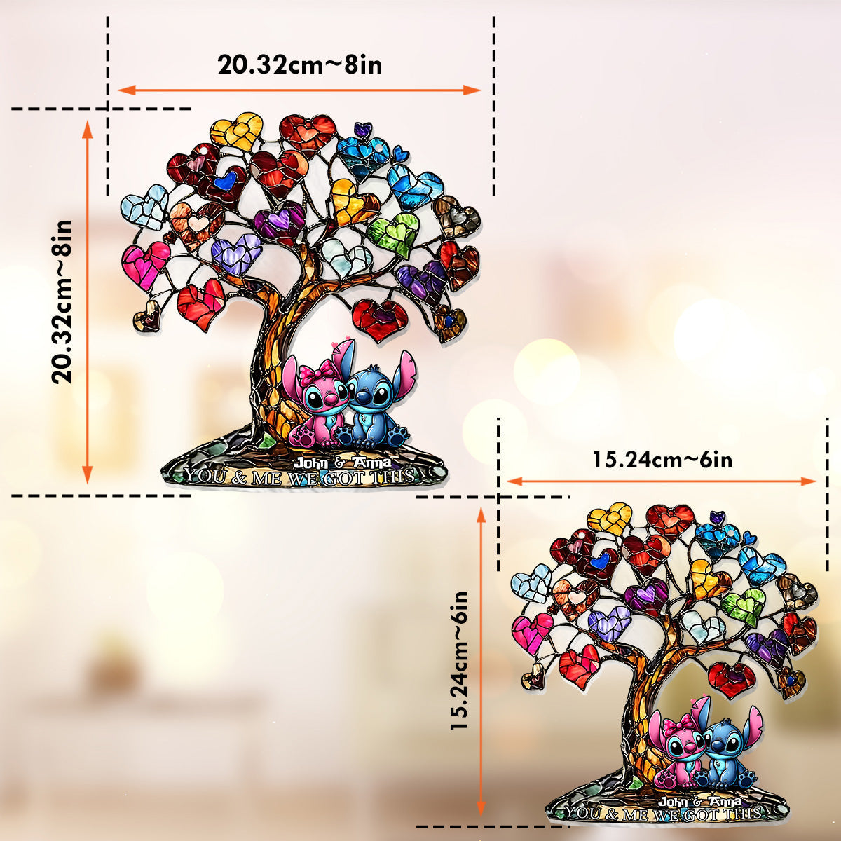You And Me We Got This - Personalized Ohana Window Hanging Suncatcher Ornament