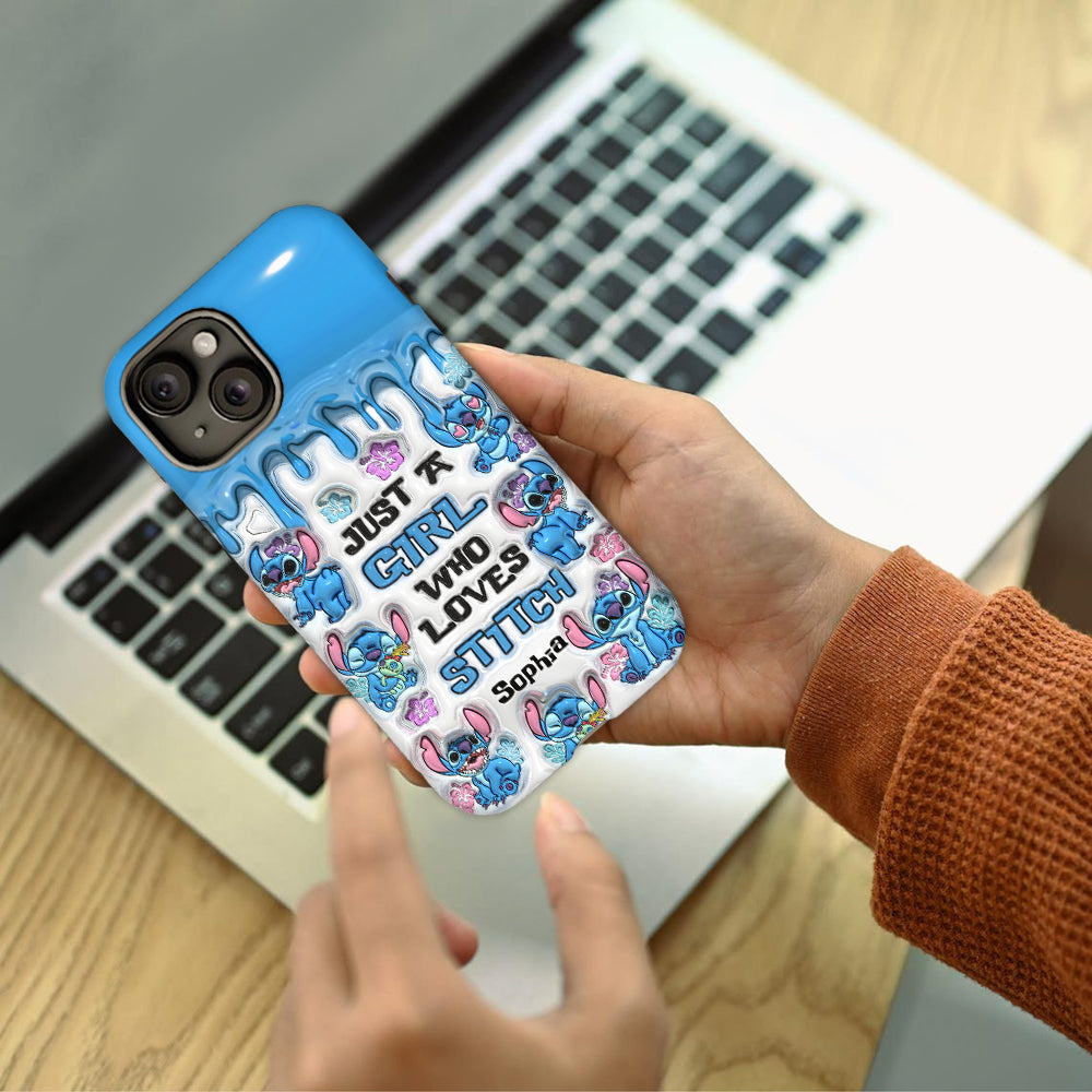 Just A Girl Who Loves Stitch  - Personalized Ohana Full Print Phone Case