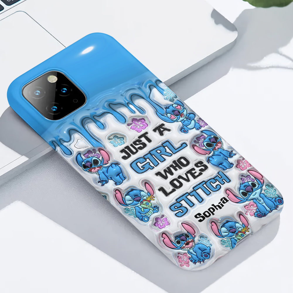 Just A Girl Who Loves Stitch  - Personalized Ohana Full Print Phone Case