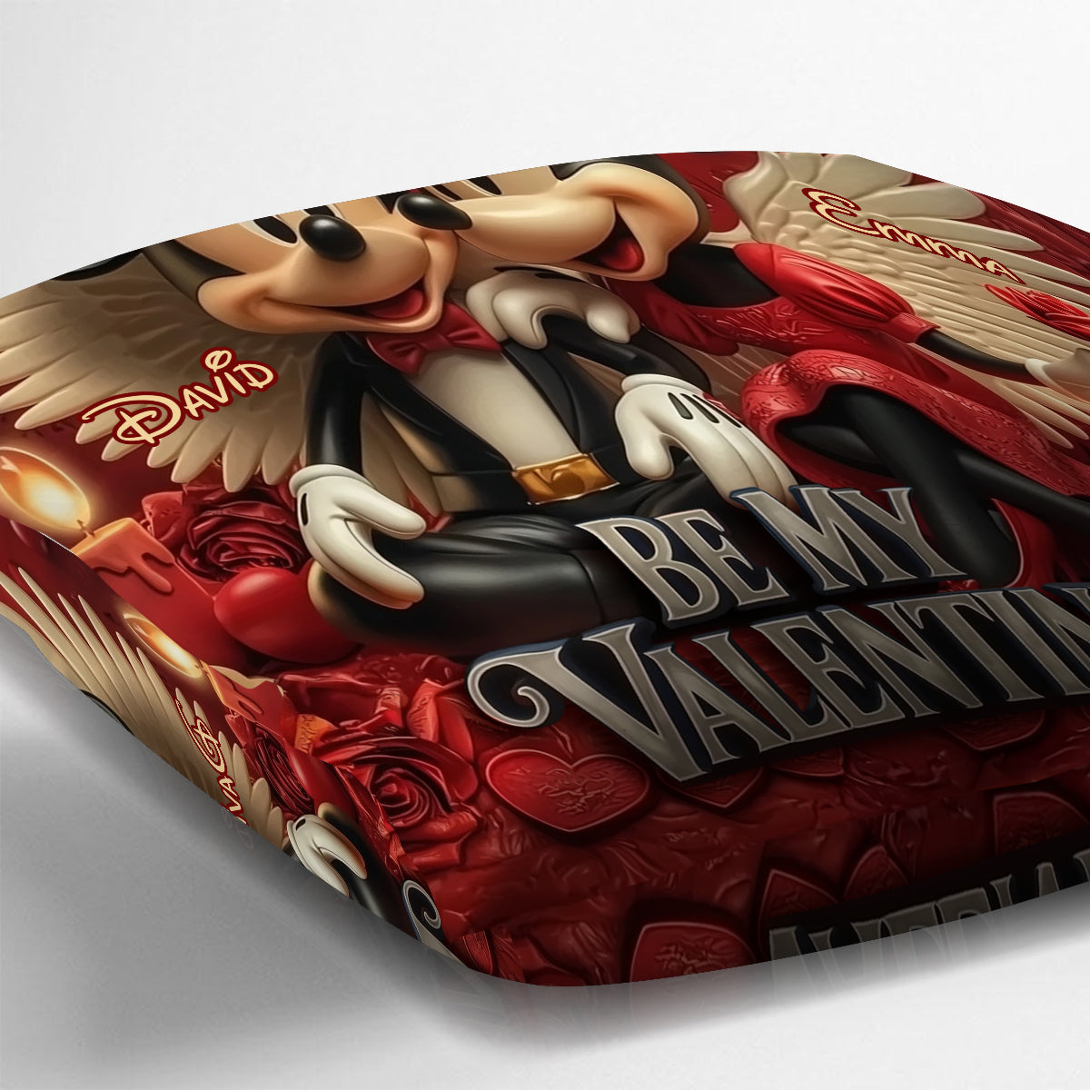 Be My Valentine - Personalized Mouse Throw Pillow