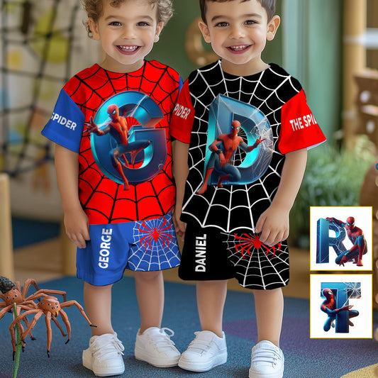 Cool Spider Alphabet - Personalized Kid T-shirt & Shorts