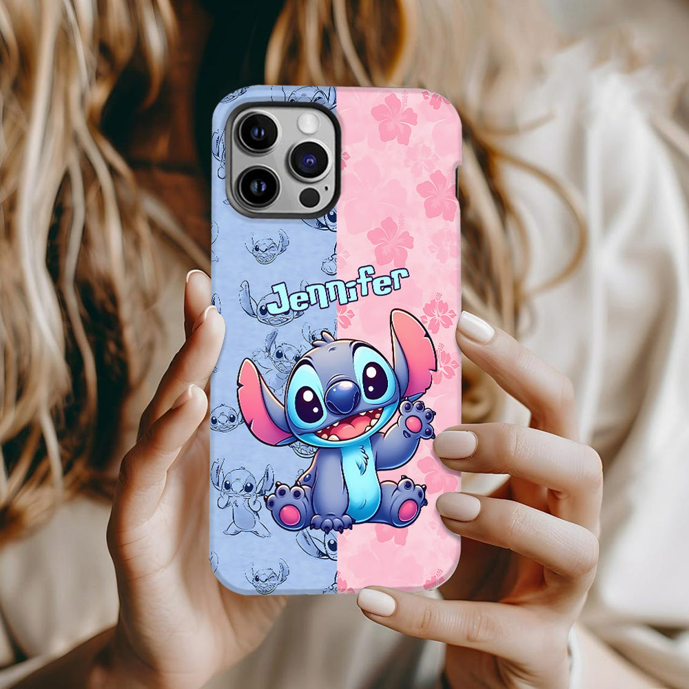 Pink And Blue Ohana - Personalized Ohana Full Print Phone Case