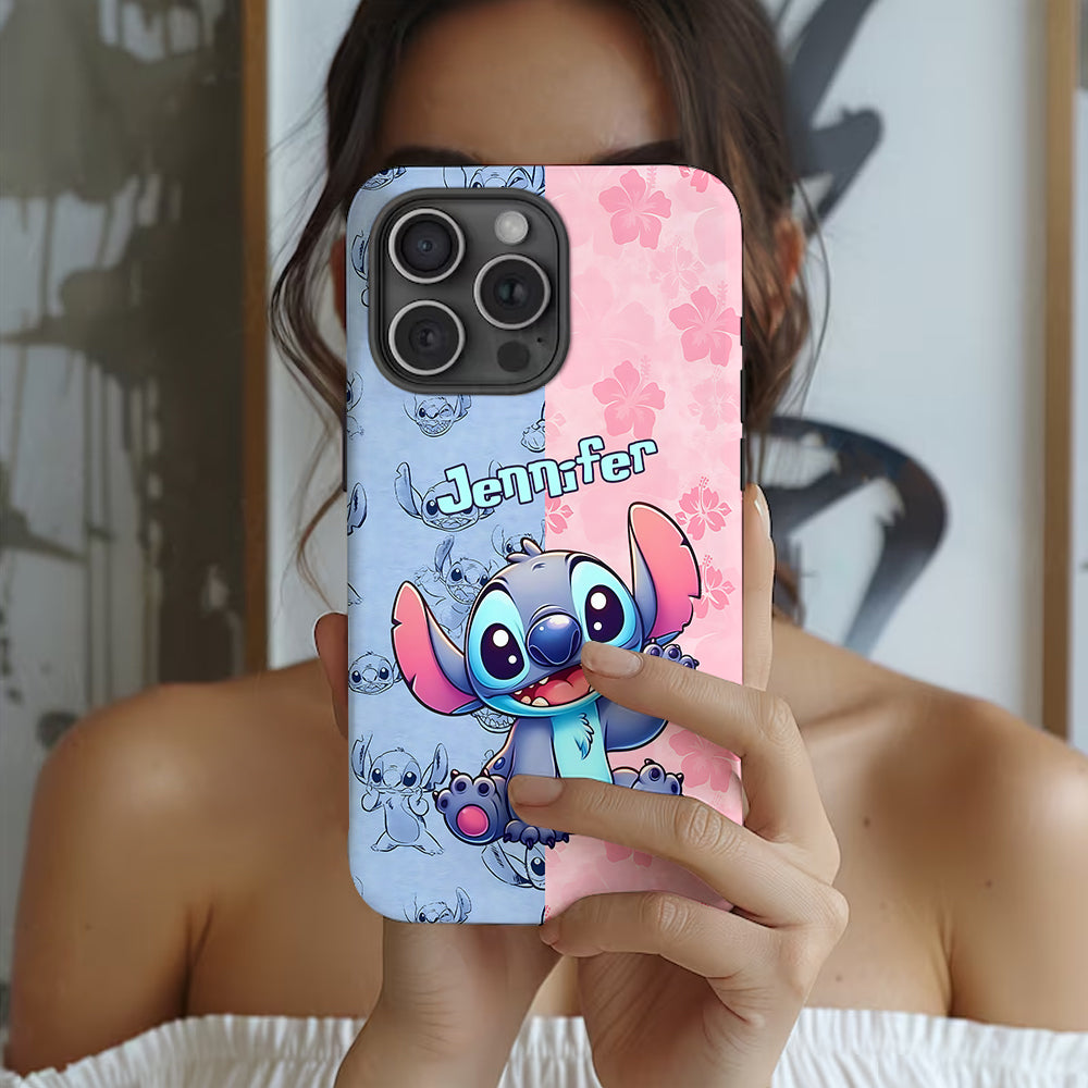 Pink And Blue Ohana - Personalized Ohana Full Print Phone Case